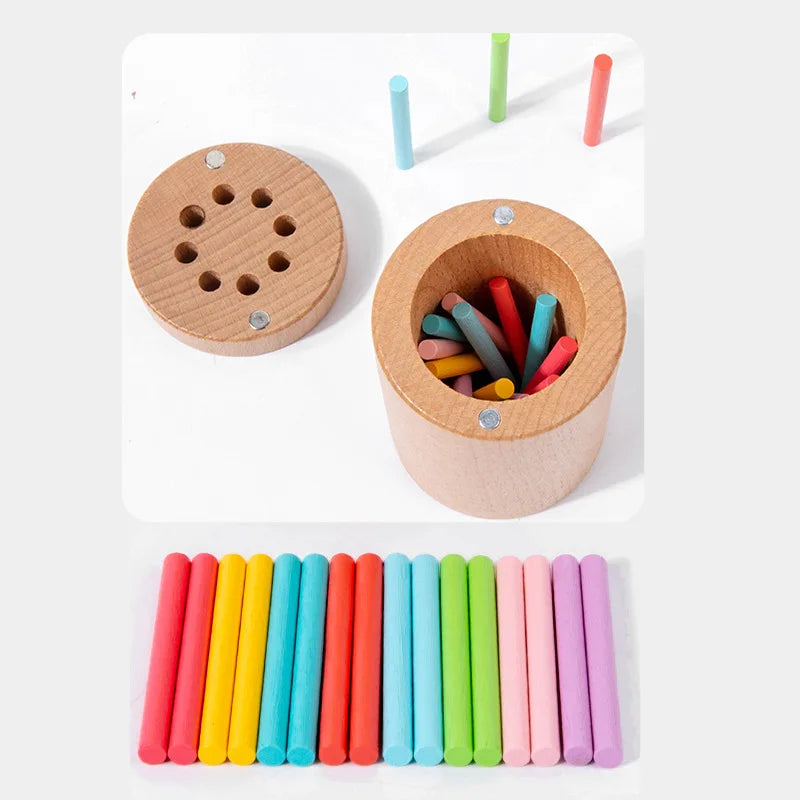 Jouets Montessori en bois / Tri des couleurs / Jouets de motricité fine / Association des formes / Jouets sensoriels / Puzzle éducatif pour tout-petits