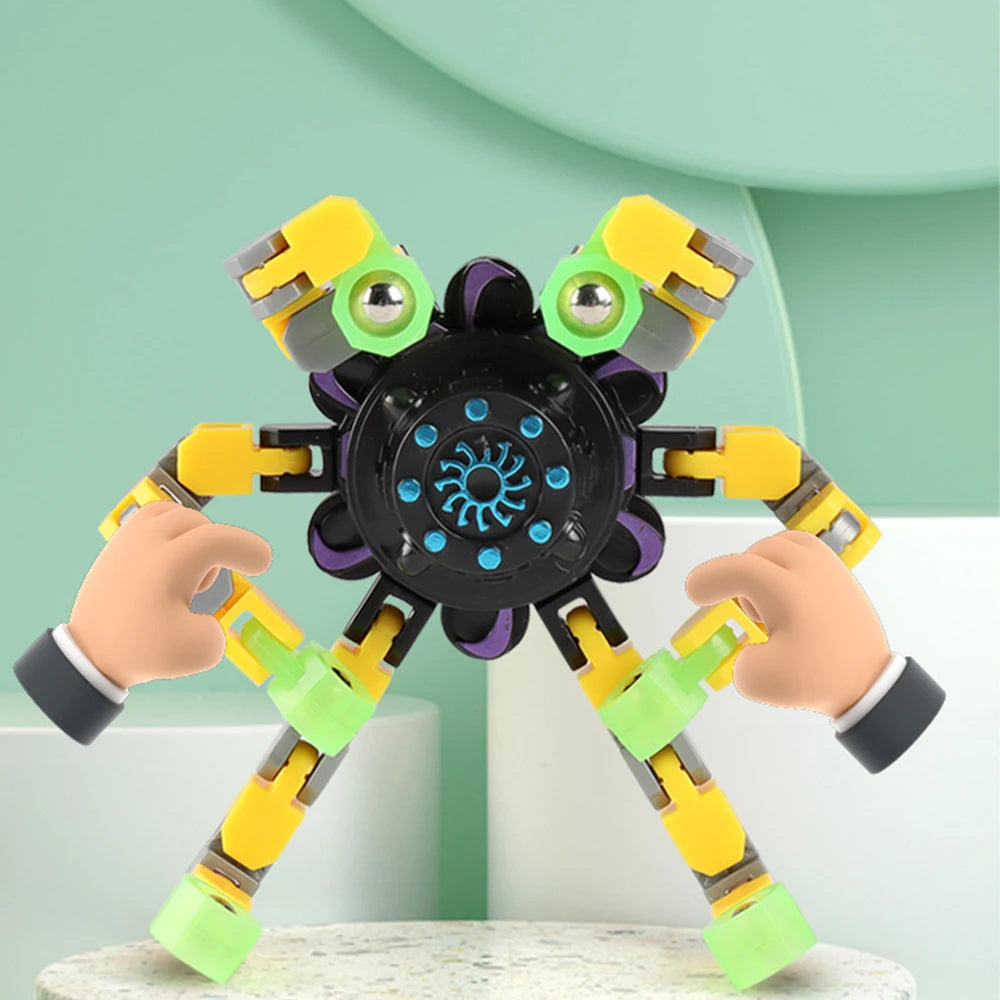 Fidget spinner déformable en chaîne / Jouet antistress pour enfants / Hand spinner / Jouet de détente pour adultes / Gyro sensoriel / Idée cadeau
