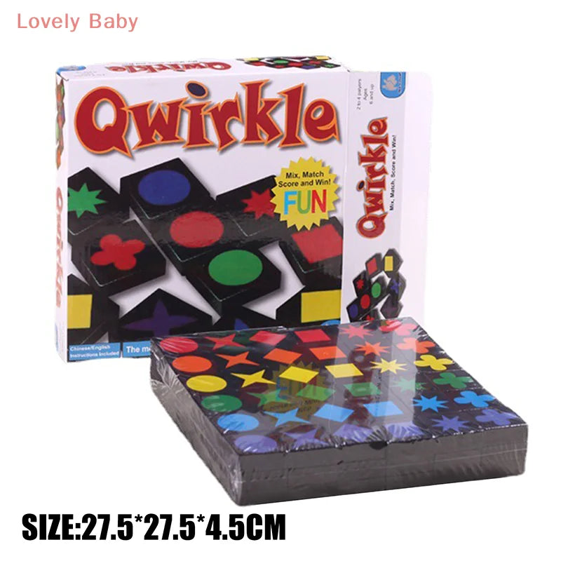 Cadeaux de Noël / Nouveaux jouets éducatifs pour enfants / Jeu de stratégie en bois Qwirkle / Jeu interactif parent-enfant / Jouets pour enfants et adultes
