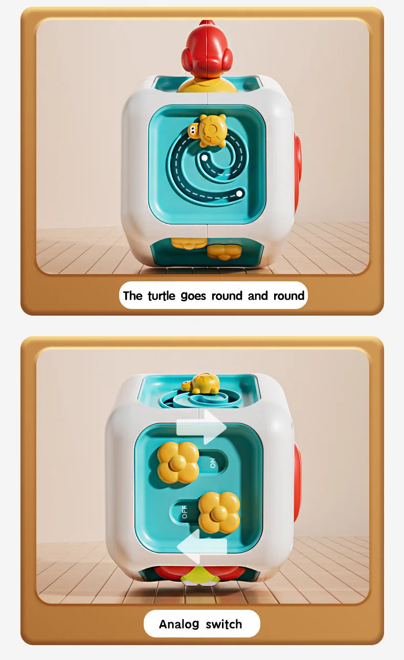 Cube de planche occupée pour bébé, jouets sensoriels Montessori pour tout-petits, activités d'apprentissage éducatives, jouet de voyage, boîte de verrouillage, motricité Fine