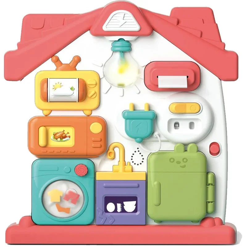 Planche d’activités Montessori / Jouet sensoriel avec musique et interrupteurs lumineux / Jouet multifonction pour tout-petits / Cadeau éducatif pour la petite enfance