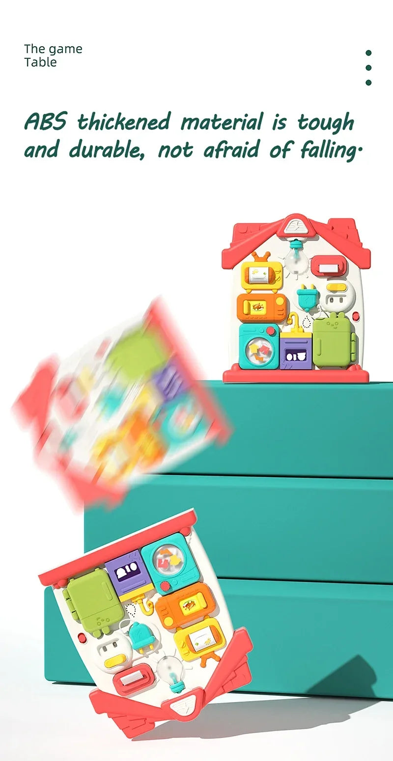 Planche d’activités Montessori / Jouet sensoriel avec musique et interrupteurs lumineux / Jouet multifonction pour tout-petits / Cadeau éducatif pour la petite enfance