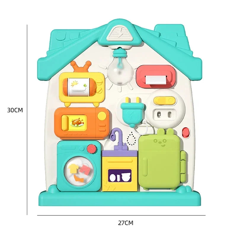 Planche d’activités Montessori / Jouet sensoriel avec musique et interrupteurs lumineux / Jouet multifonction pour tout-petits / Cadeau éducatif pour la petite enfance