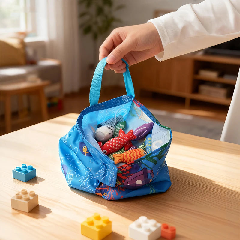 Jouets en tissu éducatifs pour bébés / Développement de l’attention et des capacités cognitives / Apaisants et organisants / Jeu de pêche amusant