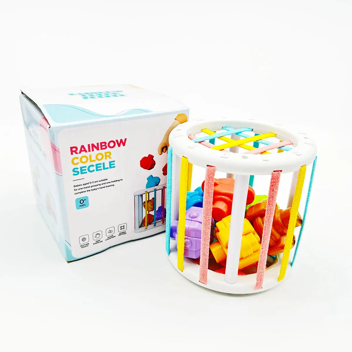 Jouets Montessori Bébé 18 Mois Jeux Éducatifs et Sensoriels, Développement des Sens, Blocs Colorés, Jeu de Tri pour Bébés et Nourrissons