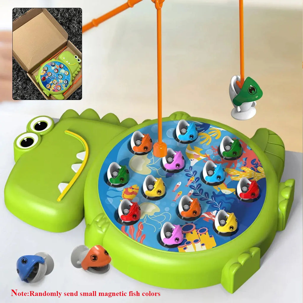 Jeu de pêche magnétique dinosaures / Jouet avec canne pour enfants / Jouet Montessori pour bébés / Jouet éducatif sans rotation / Idée cadeau