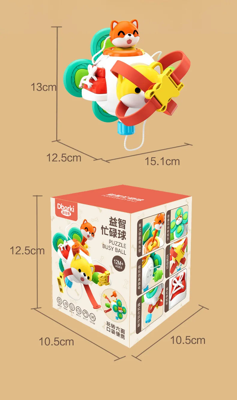 Cube de planche occupée pour bébé, jouets sensoriels Montessori pour tout-petits, activités d'apprentissage éducatives, jouet de voyage, boîte de verrouillage, motricité Fine