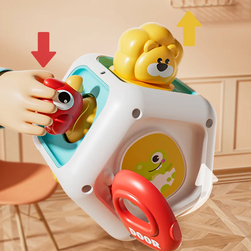 Cube de planche occupée pour bébé, jouets sensoriels Montessori pour tout-petits, activités d'apprentissage éducatives, jouet de voyage, boîte de verrouillage, motricité Fine