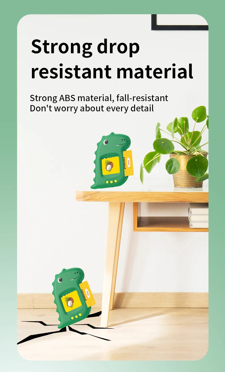 Machine de cartes éducatives précoces / Cartes audio en anglais / Apprentissage du langage parlant / Jouet électronique pour enfants / Cadeau d’anniversaire