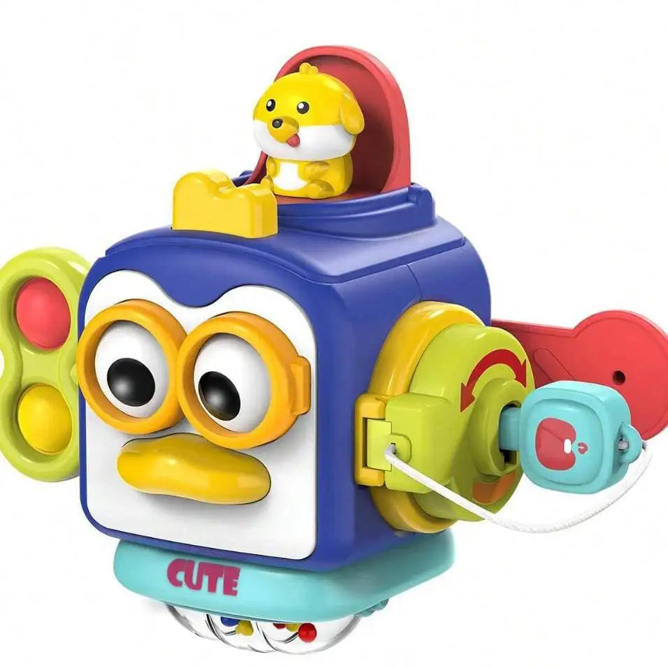 Cube de planche occupée pour bébé, jouets sensoriels Montessori pour tout-petits, activités d'apprentissage éducatives, jouet de voyage, boîte de verrouillage, motricité Fine