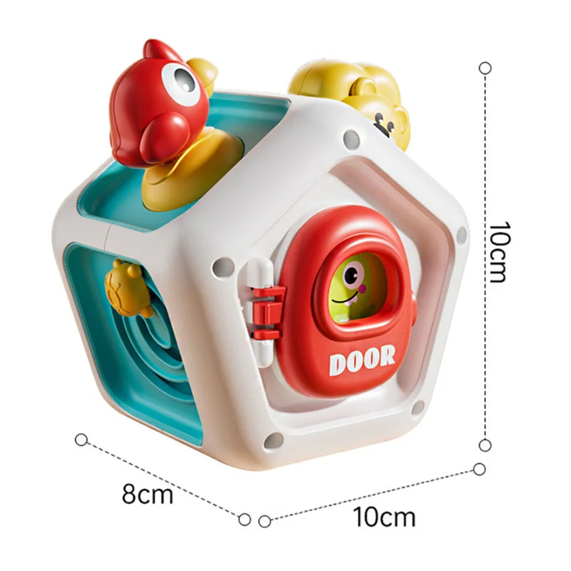 Cube de planche occupée pour bébé, jouets sensoriels Montessori pour tout-petits, activités d'apprentissage éducatives, jouet de voyage, boîte de verrouillage, motricité Fine