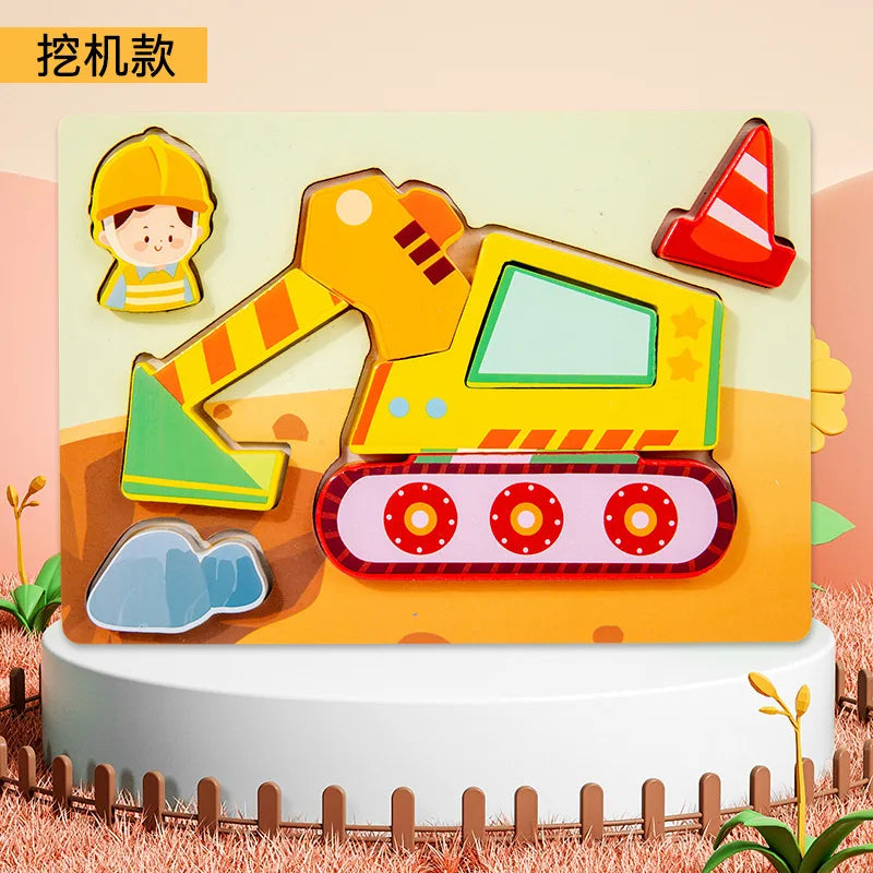 Puzzles en bois Montessori pour tout-petits / Jouets Montessori pour enfants de 2 à 5 ans / Puzzle éducatif 3D dinosaures