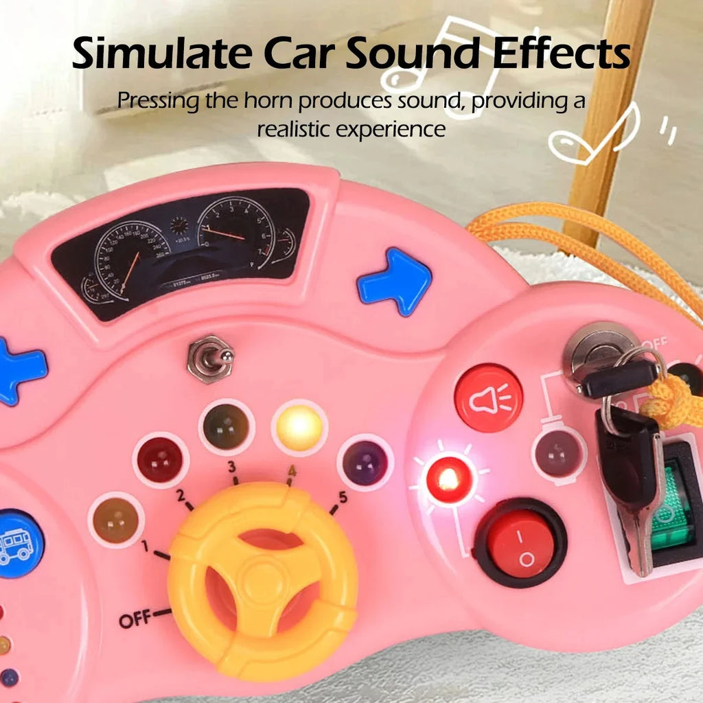 Busy Board Montessori avec interrupteurs et lumières LED / Jouet sensoriel portable / Puzzle électrique éducatif / Pour tout-petits / Idée cadeau