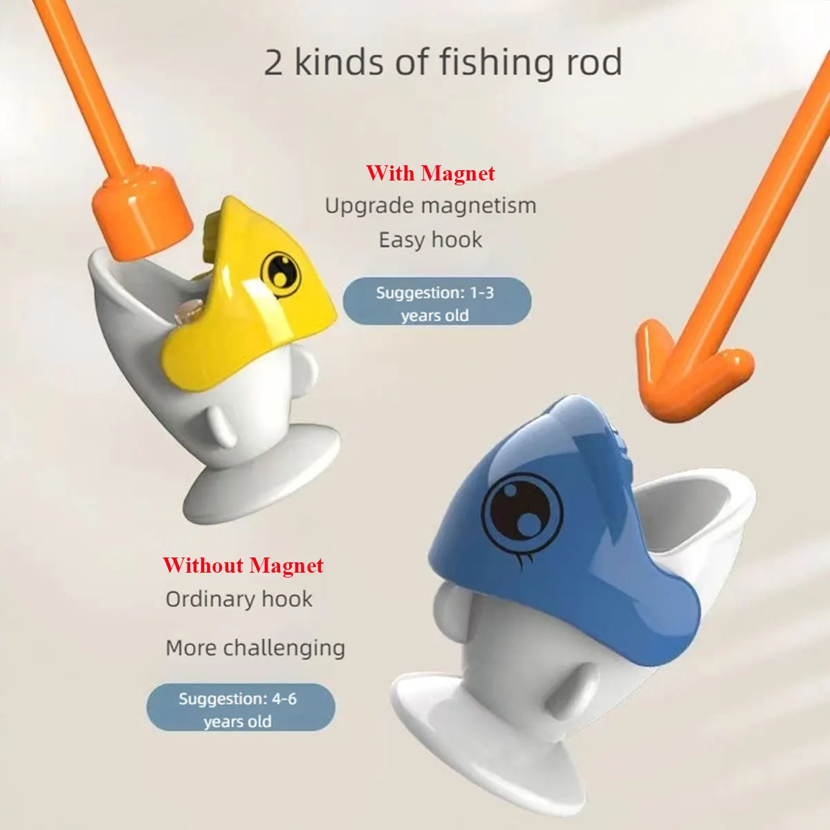 Jeu de pêche magnétique dinosaures / Jouet avec canne pour enfants / Jouet Montessori pour bébés / Jouet éducatif sans rotation / Idée cadeau