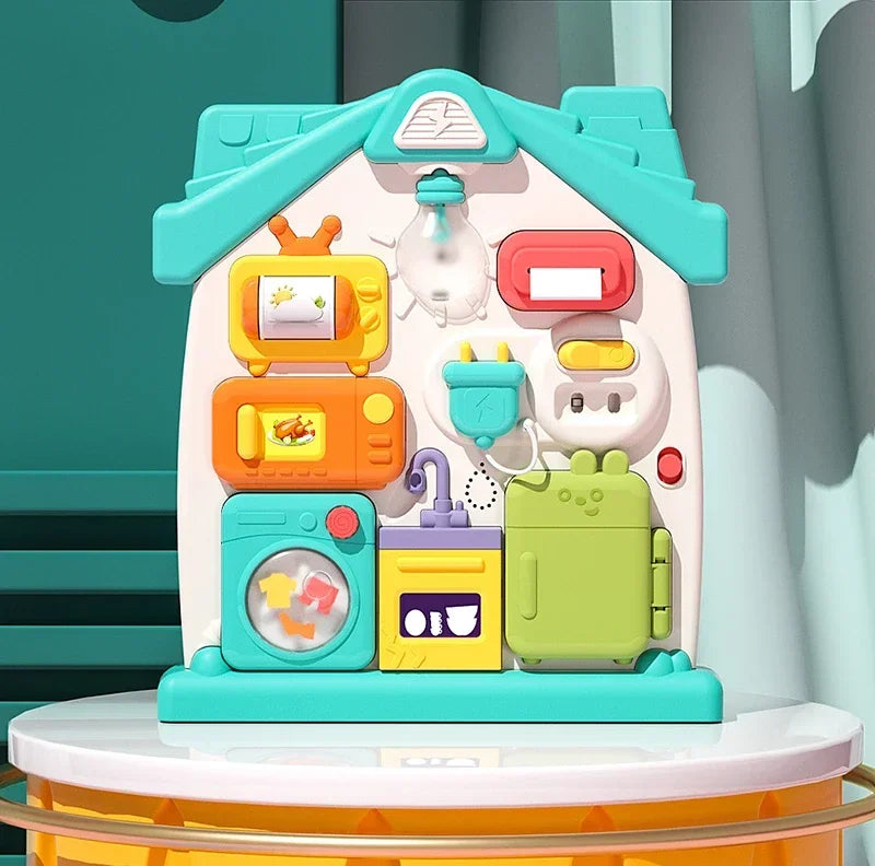 Planche d’activités Montessori / Jouet sensoriel avec musique et interrupteurs lumineux / Jouet multifonction pour tout-petits / Cadeau éducatif pour la petite enfance