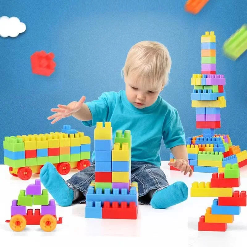 130 pièces / gros blocs de construction / jouets éducatifs à assembler / pour la petite enfance / modèles multiples à construire