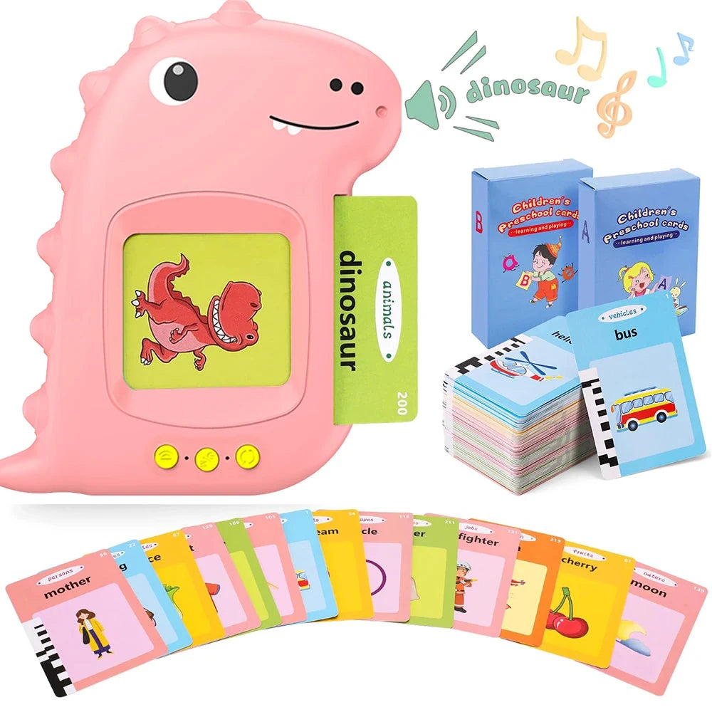Machine de cartes éducatives précoces / Cartes audio en anglais / Apprentissage du langage parlant / Jouet électronique pour enfants / Cadeau d’anniversaire