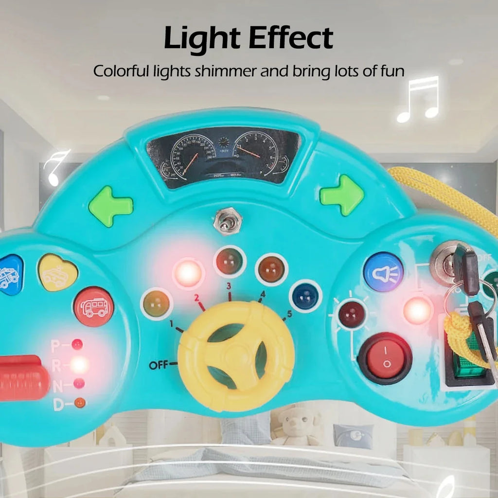 Busy Board Montessori avec interrupteurs et lumières LED / Jouet sensoriel portable / Puzzle électrique éducatif / Pour tout-petits / Idée cadeau