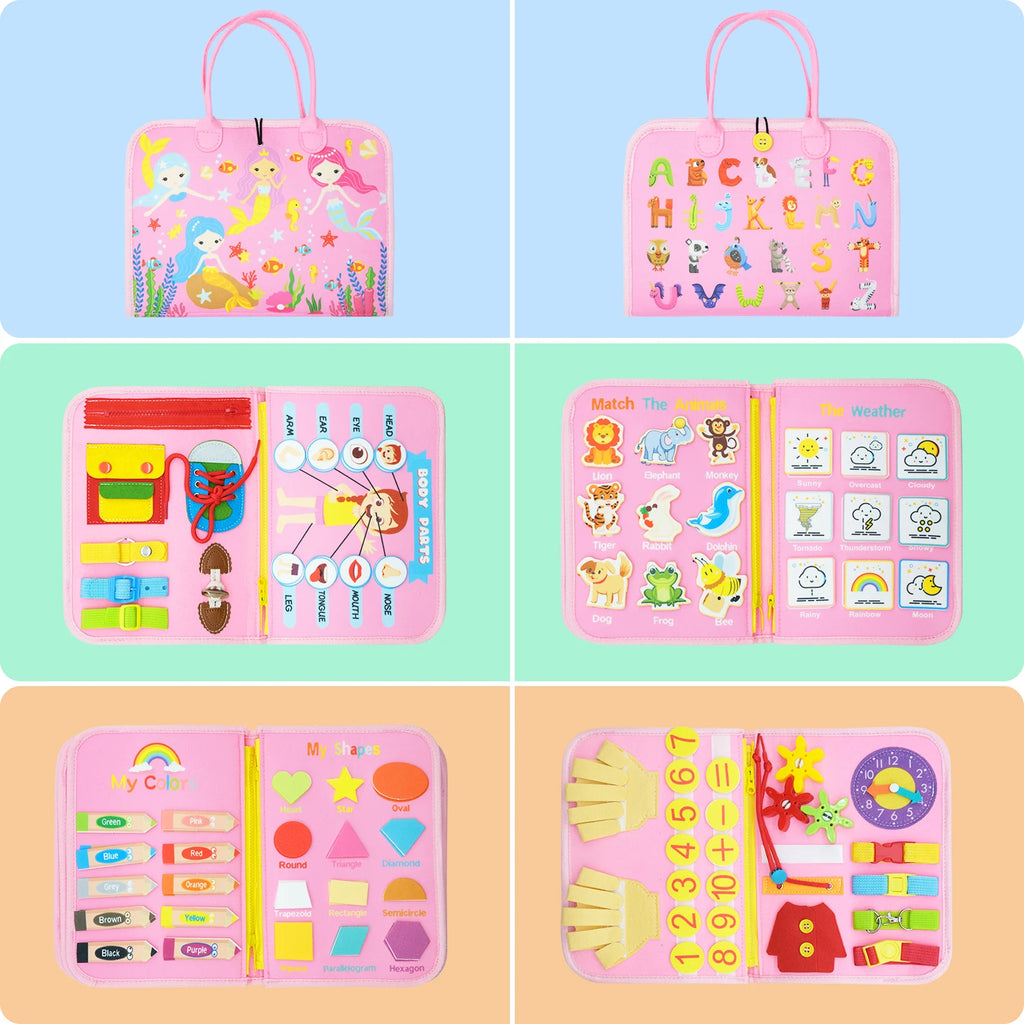 Planche d’activités Montessori / Planche sensorielle pour développer la motricité / Jouet d’apprentissage pour tout-petits / Cadeau de Noël