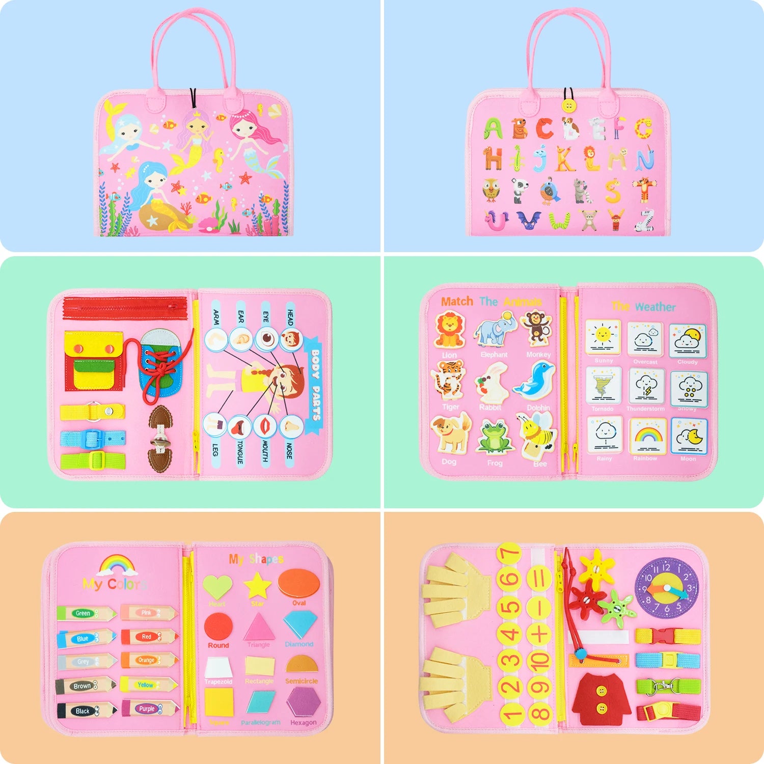 Planche d’activités Montessori / Planche sensorielle pour développer la motricité / Jouet d’apprentissage pour tout-petits / Cadeau de Noël