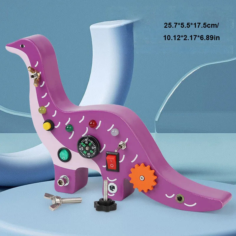 Planche d’activités Montessori / Circuit LED avec prise et interrupteur ON/OFF / Développement de la motricité fine et des capacités cognitives / Jouet éducatif pour bébés / Idée cadeau Busy Board