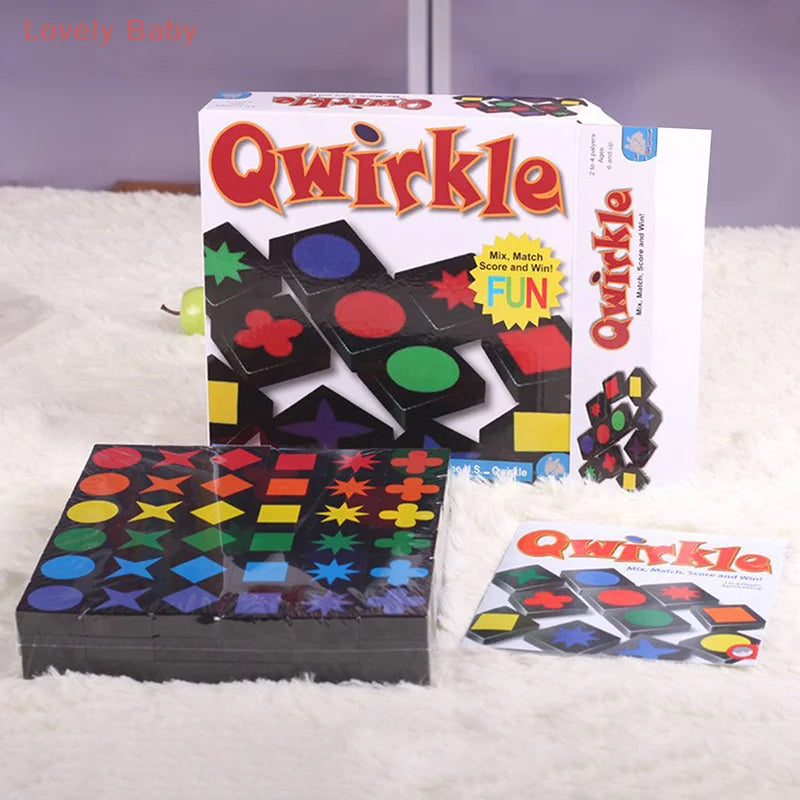 Cadeaux de Noël / Nouveaux jouets éducatifs pour enfants / Jeu de stratégie en bois Qwirkle / Jeu interactif parent-enfant / Jouets pour enfants et adultes