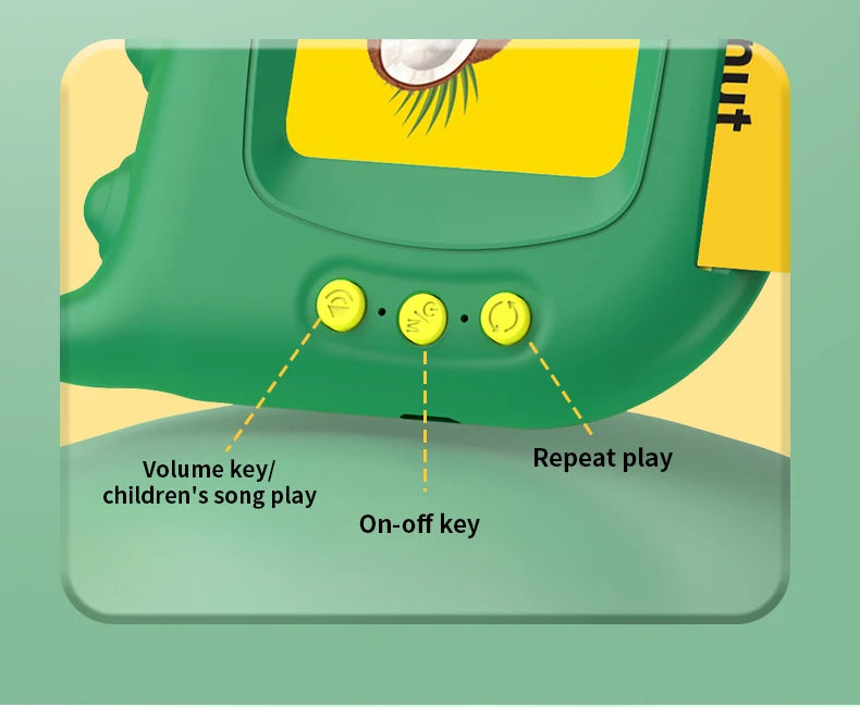 Machine de cartes éducatives précoces / Cartes audio en anglais / Apprentissage du langage parlant / Jouet électronique pour enfants / Cadeau d’anniversaire