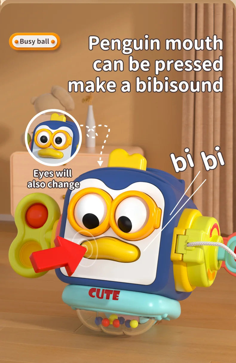 Cube de planche occupée pour bébé, jouets sensoriels Montessori pour tout-petits, activités d'apprentissage éducatives, jouet de voyage, boîte de verrouillage, motricité Fine