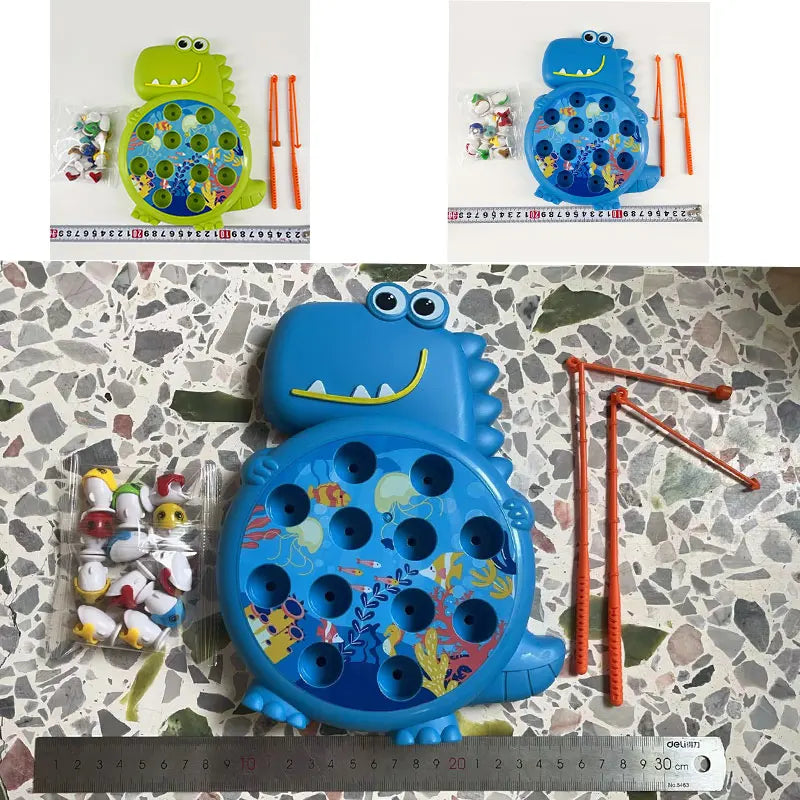 Jeu de pêche magnétique dinosaures / Jouet avec canne pour enfants / Jouet Montessori pour bébés / Jouet éducatif sans rotation / Idée cadeau