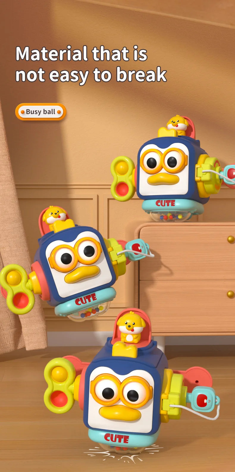 Cube de planche occupée pour bébé, jouets sensoriels Montessori pour tout-petits, activités d'apprentissage éducatives, jouet de voyage, boîte de verrouillage, motricité Fine