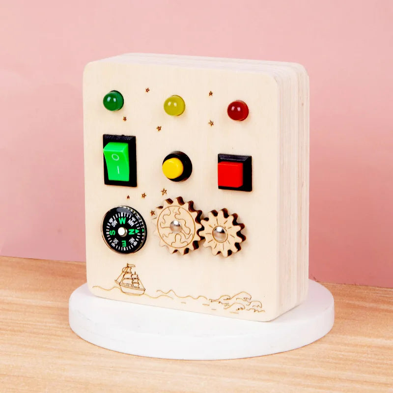 Bébé Montessori occupé conseil lumière LED interrupteurs panneau de commande jouets sensoriels en bois occupé conseil enfants jeux enfants Puzzle jouets cadeaux