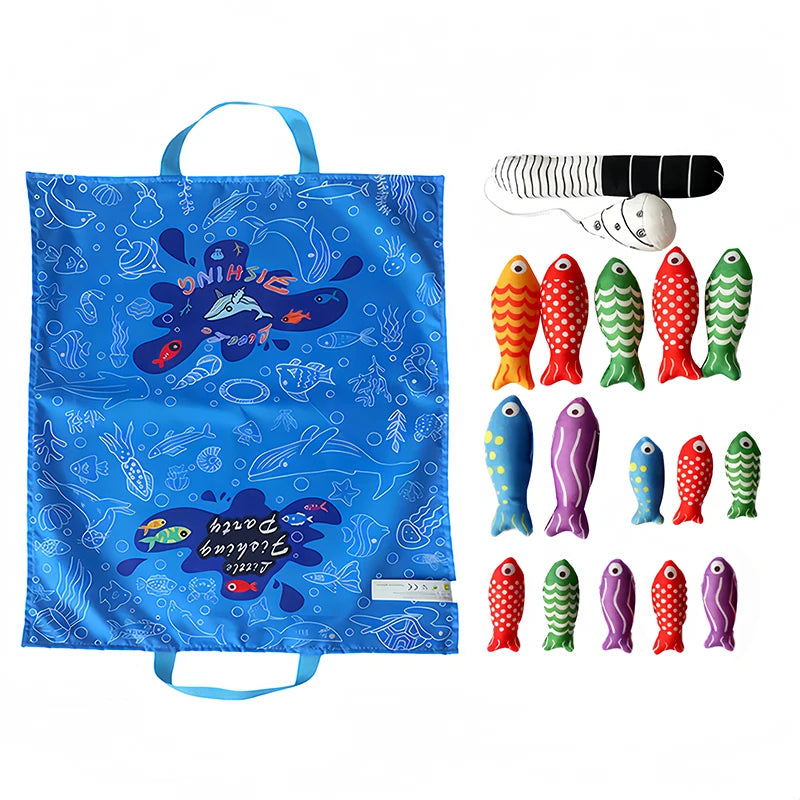 Jouets en tissu éducatifs pour bébés / Développement de l’attention et des capacités cognitives / Apaisants et organisants / Jeu de pêche amusant